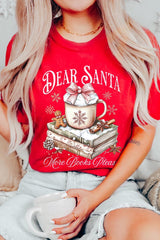 US3001-E3205 Dear Santa Books Graphic Tee $12.5