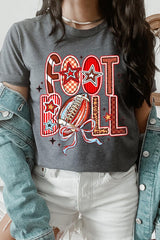 US3001-E3053 Brushstroke Football Graphic Tee $12.5