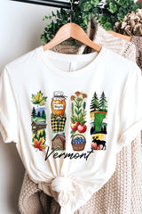 US3001-E3061VT Vermont State Brushstroke Graphic Tee $12.5
