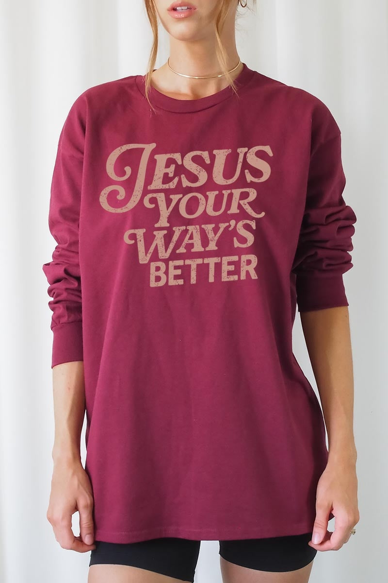 UL240P-E3114 Christian Graphic Plus Long Sleeve Tee $17