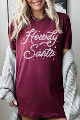 US3001-E3199 Howdy Santa Graphic Tee $12.5