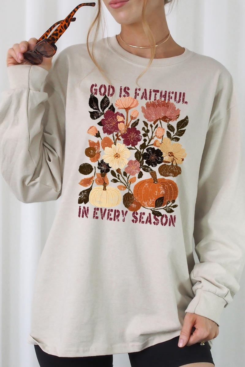 UL240P-E3171 Faithful In Every Season Graphic Plus Long Sleeve Tee $17