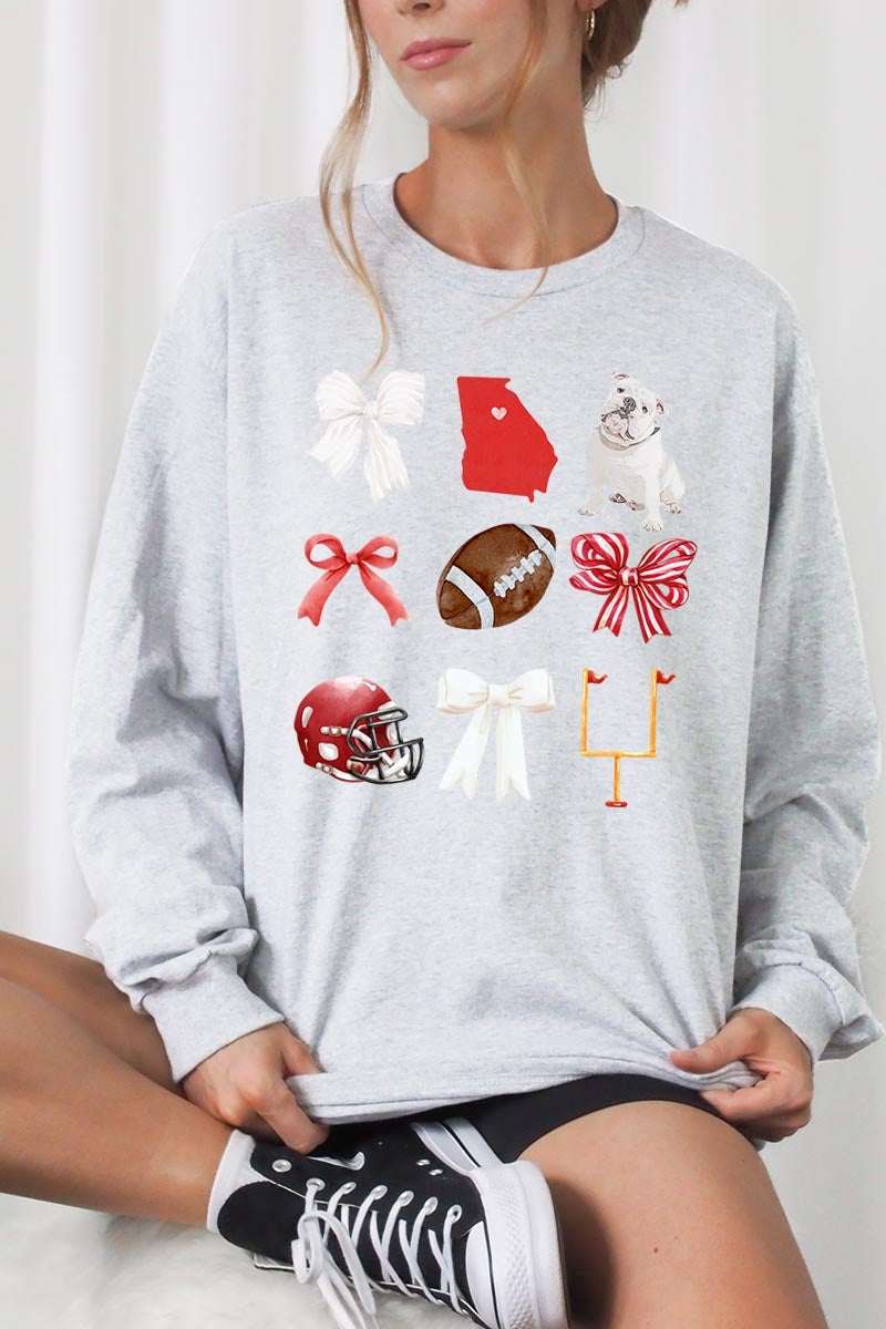 UL240-E3080 Georgia Football Graphic Long Sleeve Tee $13.75