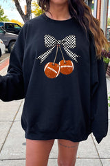 UL180P-E3055 Football Cherries Graphic Plus Sweatshirt $25