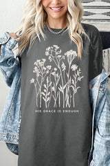 5000-E3146 Christian Wildflower Graphic Heavy Cotton Tee $9