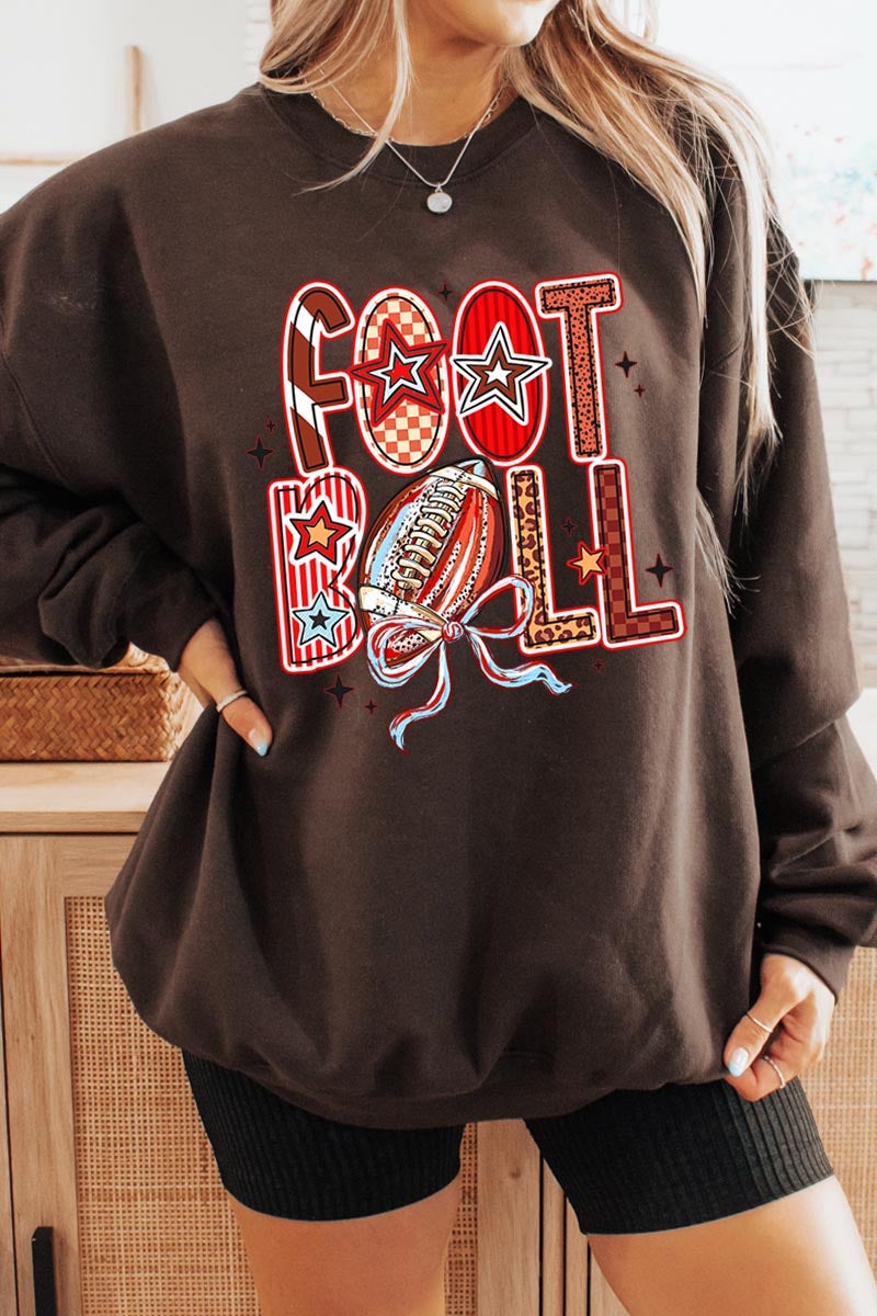 UL180P-E3053 Brushstroke Football Graphic Plus Sweatshirt $25