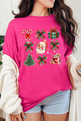 5000P-E3217 Santa Gifts & Bows Christmas Graphic Plus Heavy Cotton Tee $12.75