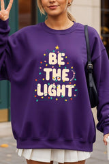 UL180-E3202 Be the Light Christmas Graphic Sweatshirt $20