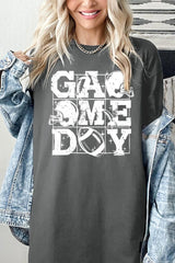 5000P-E3073 Distressed Game Day Graphic Plus Heavy Cotton Tee $12.75