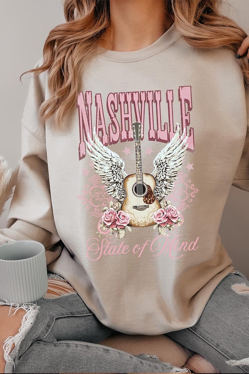 UL180P-E3157 Nashville Rose Graphic Plus Sweatshirt $25