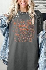 5000P-E3141 Halloween Doodle Graphic Plus Heavy Cotton Tee $12.75