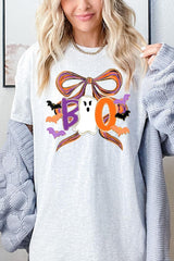5000P-E3120 Boo Brushstroke Bow Graphic Plus Heavy Cotton Tee $12.75