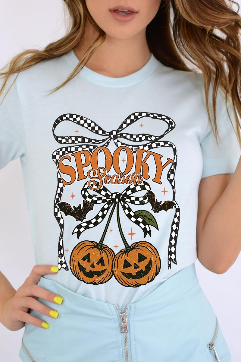 US3001P-E3085 Pumpkin Cherries Graphic Plus Tee $16