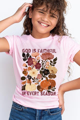 US3001Y-E3171Z Faithful In Every Season Kids Graphic Tee $11