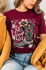 US3001P-E3100 Wild West Cowgirl Boot Graphic Plus Tee $16