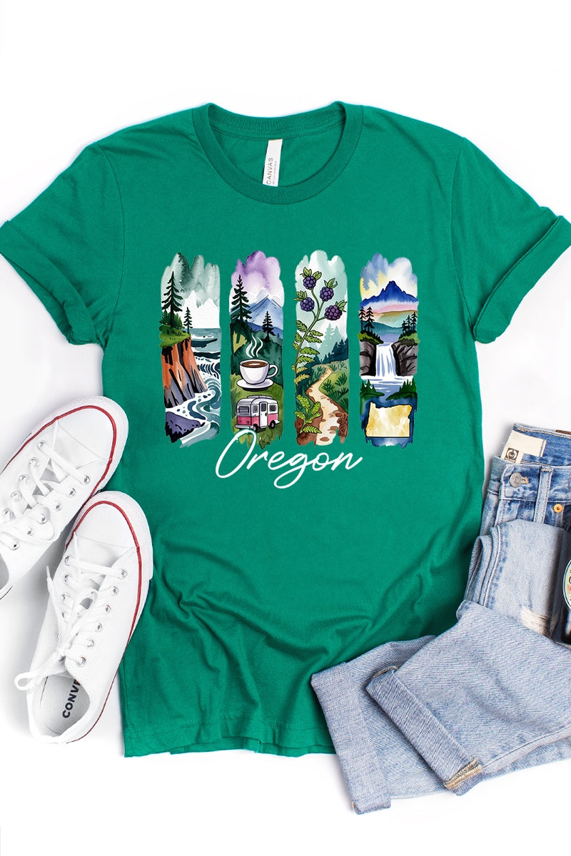 US3001-E3061OR Oregon State Brushstroke Graphic Tee $12.5