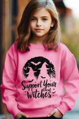 UL180B-E3161Z Local Witches Halloween Kids Graphic Sweatshirt $20