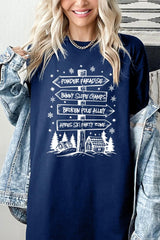 5000-E3189 Ski Lodge Signs Graphic Heavy Cotton Tee $9