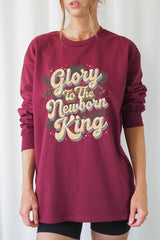 UL240P-E3220 Glory to the Newborn King Graphic Plus Long Sleeve Tee $17