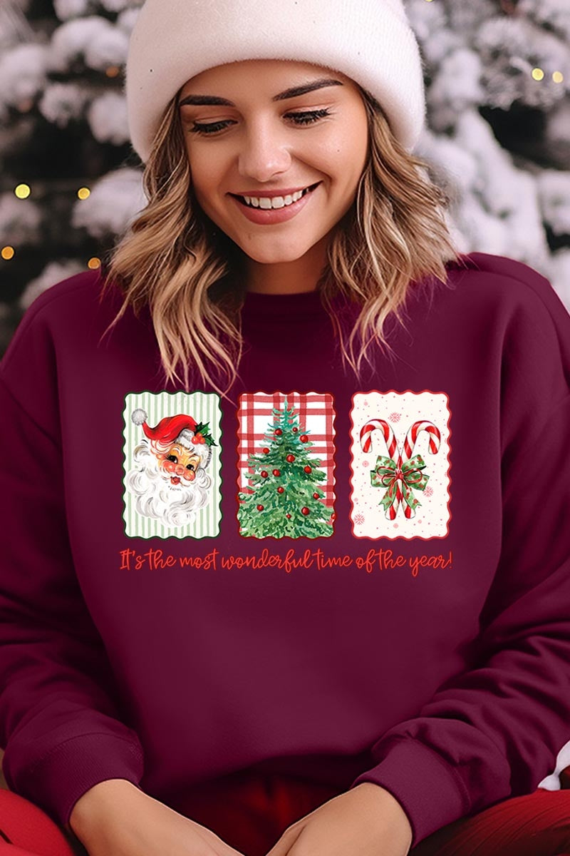UL180P-E3201 Most Wonderful Time Graphic Plus Sweatshirt $25