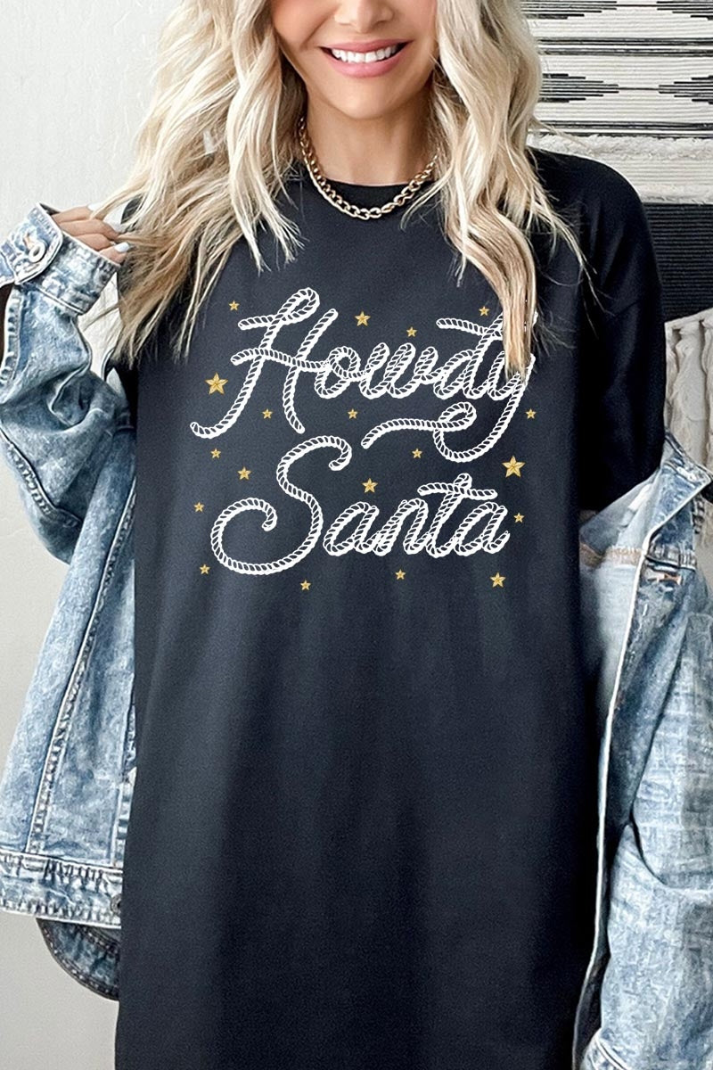 5000-E3199 Howdy Santa Graphic Heavy Cotton Tee $9