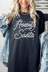 5000-E3199 Howdy Santa Graphic Heavy Cotton Tee $9