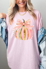 5000P-E3083 Brushstroke Pumpkin Graphic Plus Heavy Cotton Tee $12.75