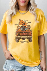 5000P-E3150 Halloween Truck Dogs Graphic Plus Heavy Cotton Tee $12.75