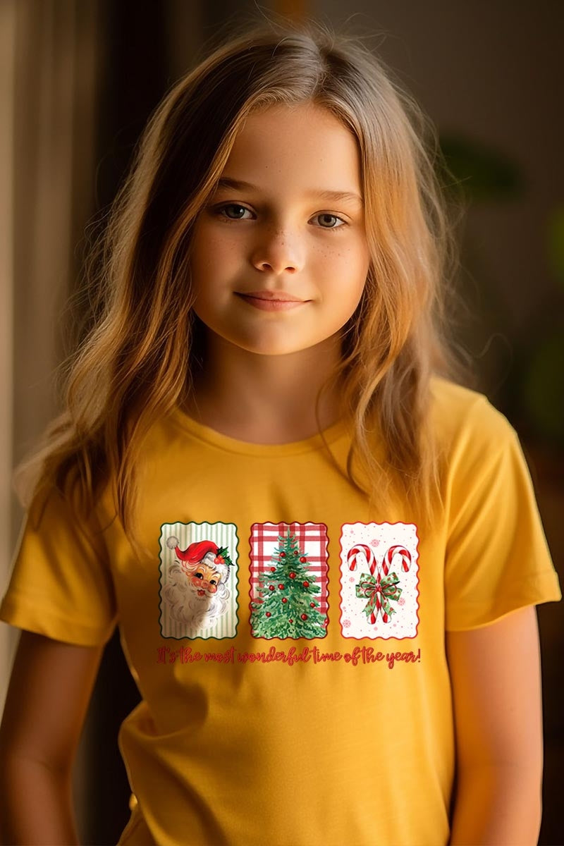 US3001Y-E3201Z Most Wonderful Time Kids Graphic Tee $11