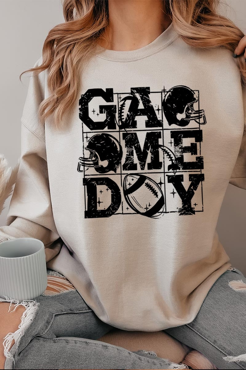 UL180-E3073 Distressed Game Day Graphic Sweatshirt $20