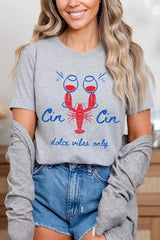 US3001P-E3069 Cin Cin Lobster Celebration Graphic Plus Tee $16