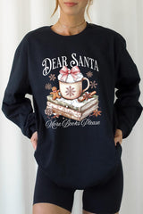 UL240P-E3205 Dear Santa Books Graphic Plus Long Sleeve Tee $17