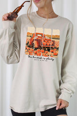 UL240P-E3172 Harvest Is Plenty Graphic Plus Long Sleeve Tee $17