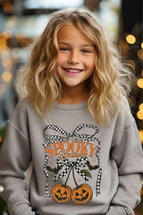 UL180B-E3085Z Pumpkin Cherries Kids Graphic Sweatshirt $20
