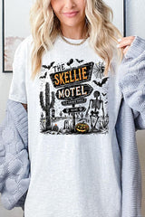 5000-E3108 Skellie Motel Halloween Graphic Heavy Cotton Tee $9