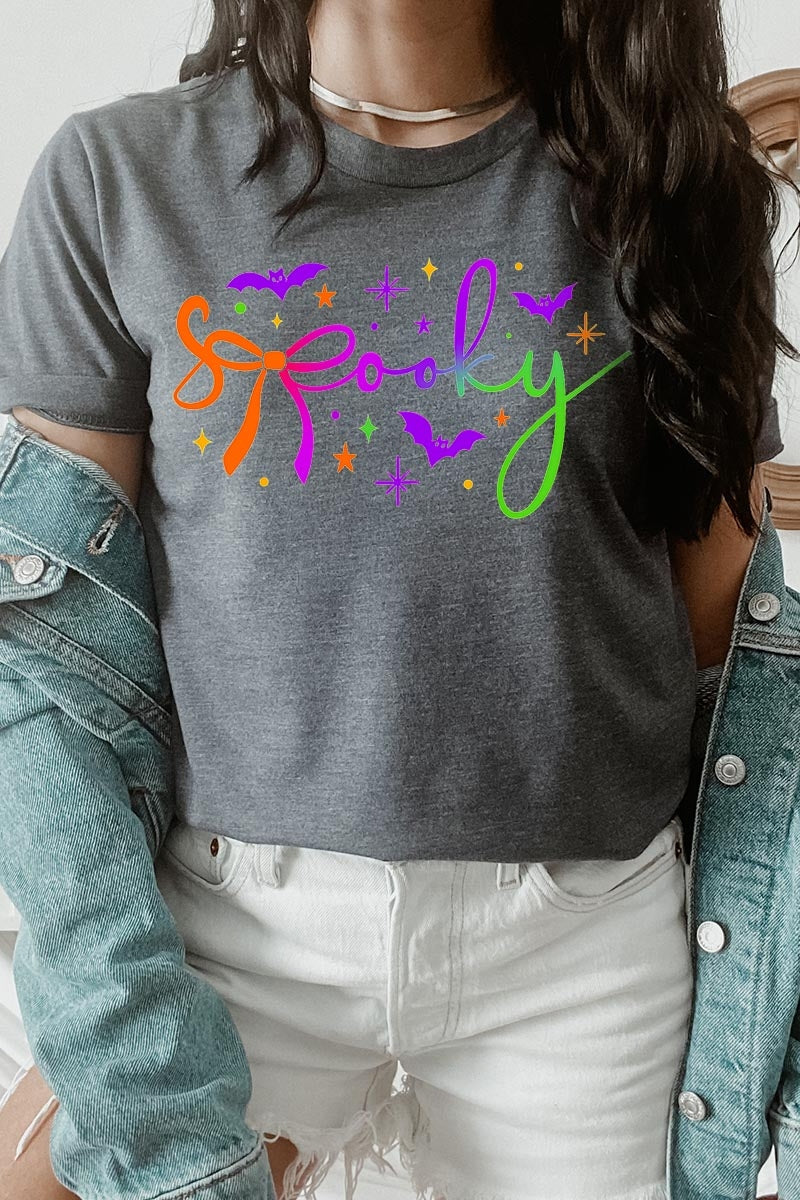 US3001-E3109 Spooky Halloween Graphic Tee $12.5