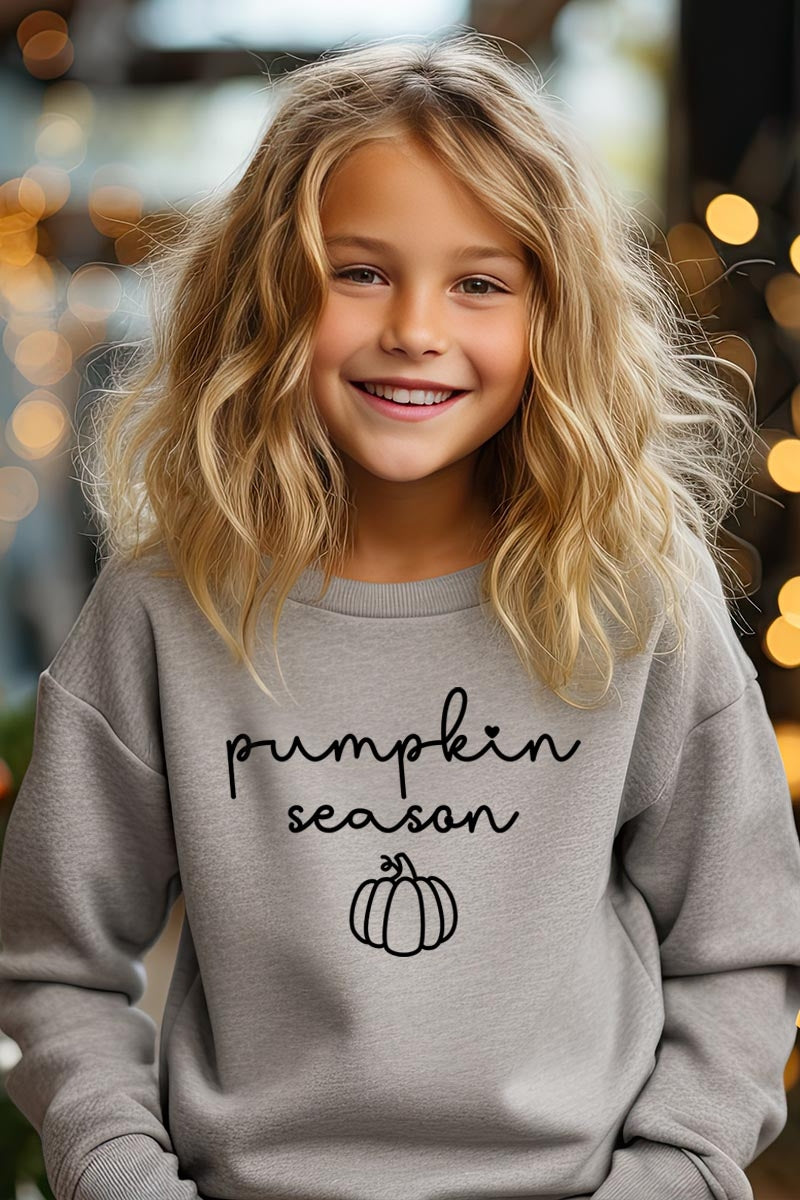 UL180B-E3152Z Pumpkin Season Kids Graphic Sweatshirt $20