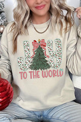 UL180-E3213 Joy to the World Graphic Sweatshirt $20