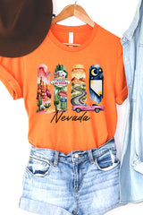 US3001P-E3061NV Nevada State Brushstroke Graphic Plus Tee $16