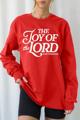UL240P-E3179 Joy of the Lord Graphic Plus Long Sleeve Tee $17