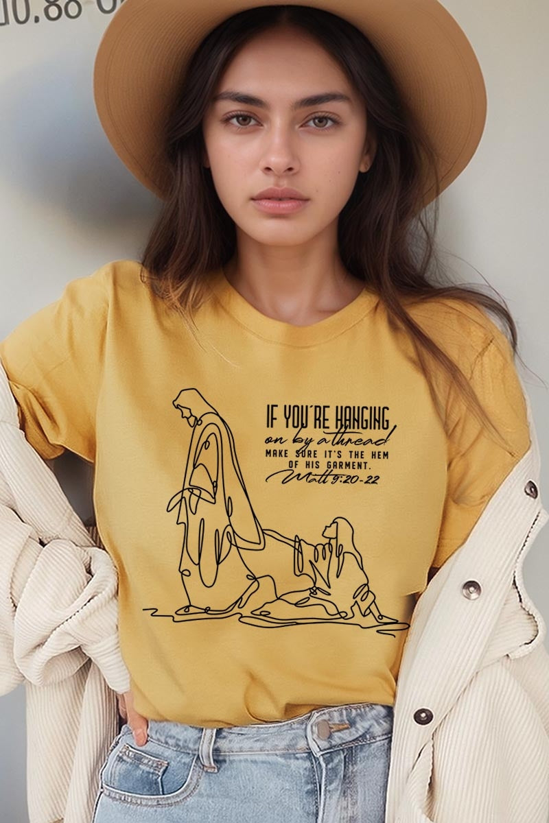 US3001P-E3075 If Youu2019re Hanging On Line Art Graphic Plus Tee $16