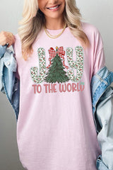 5000P-E3213 Joy to the World Graphic Plus Heavy Cotton Tee $12.75