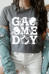 US3001P-E3073 Distressed Game Day Graphic Plus Tee $16