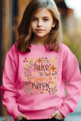 UL180B-E3136Z Take Me To The Pumpkin Patch Kids Graphic Sweatshirt $20