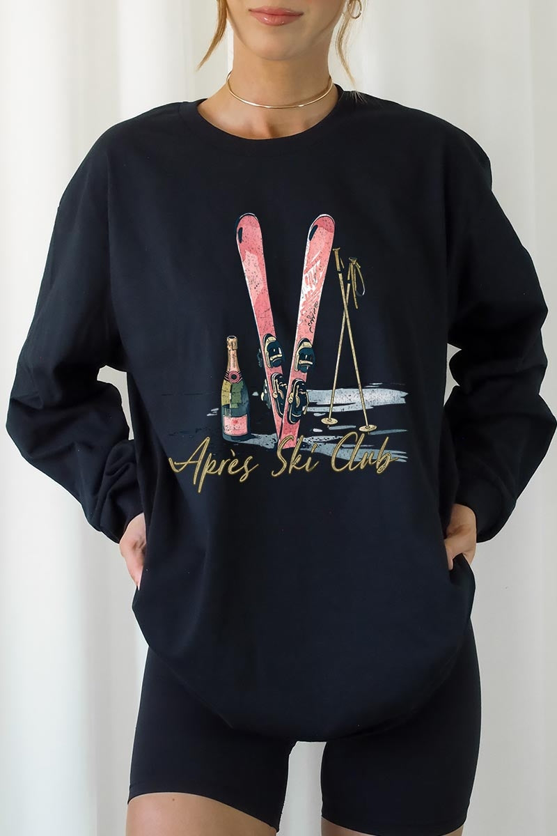 UL240P-E3187 Apres Ski Club Graphic Plus Long Sleeve Tee $17
