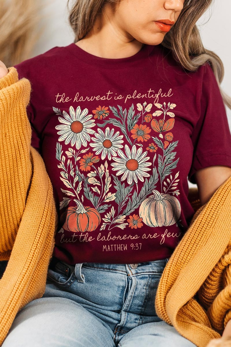 US3001-E3173 Faith Harvest Graphic Tee $12.5