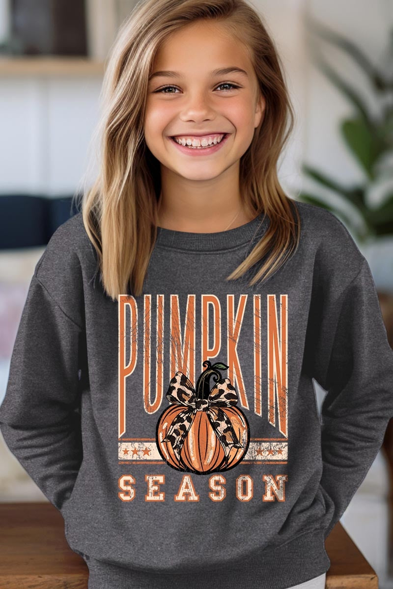 UL180B-E3145Z Pumpkin Season Kids Graphic Sweatshirt $20