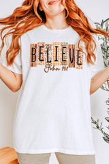5000P-E3167 Believe Fall Christian Graphic Plus Heavy Cotton Tee $12.75