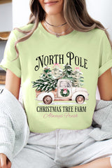 US3001-E3174 North Pole Christmas Graphic Tee $12.5