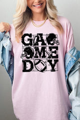 5000P-E3073 Distressed Game Day Graphic Plus Heavy Cotton Tee $12.75